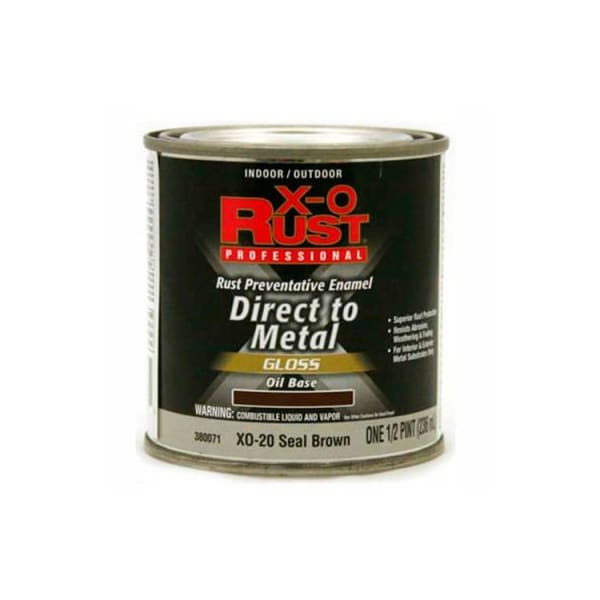 General Paint Interior/Exterior Paint, Gloss, Oil Base, Seal Brown, 1/2 pt 380071 - main